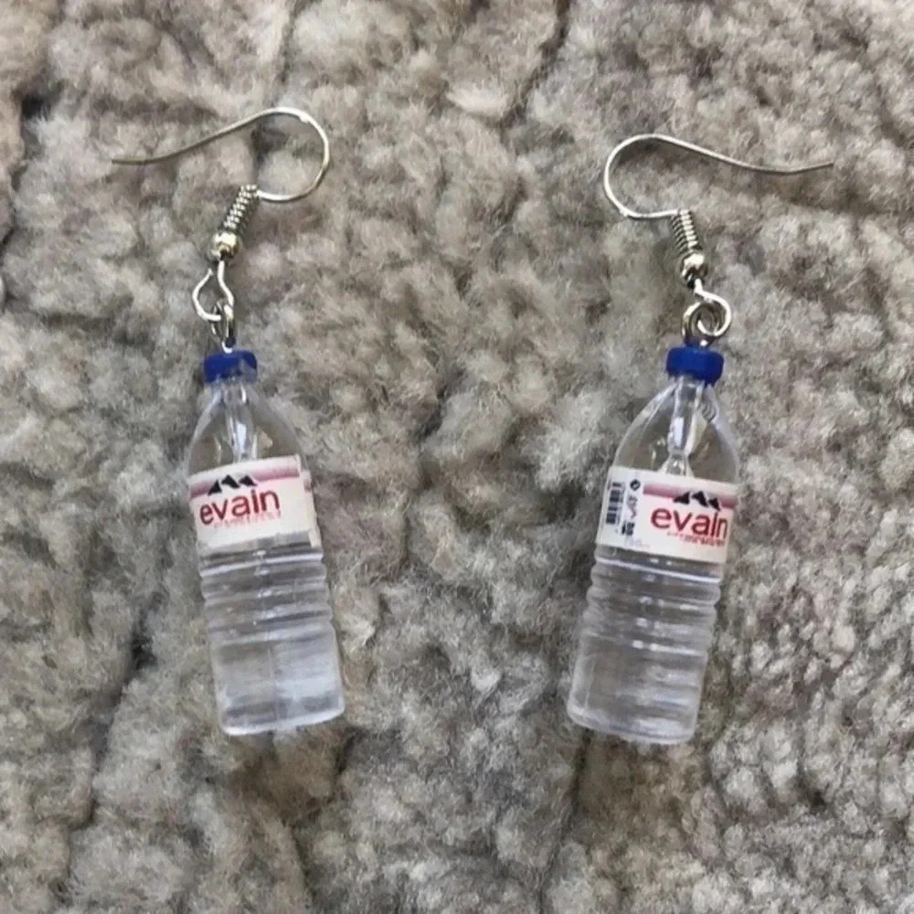 3 for $25/ Fun Funny “Water Bottle” Plastic Resin Earrings NWT